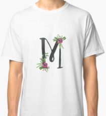 Monogram M with Floral Wreath Classic T-Shirt