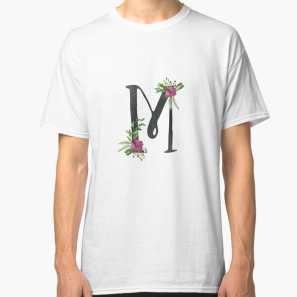 Monogram M with Floral Wreath Classic T-Shirt