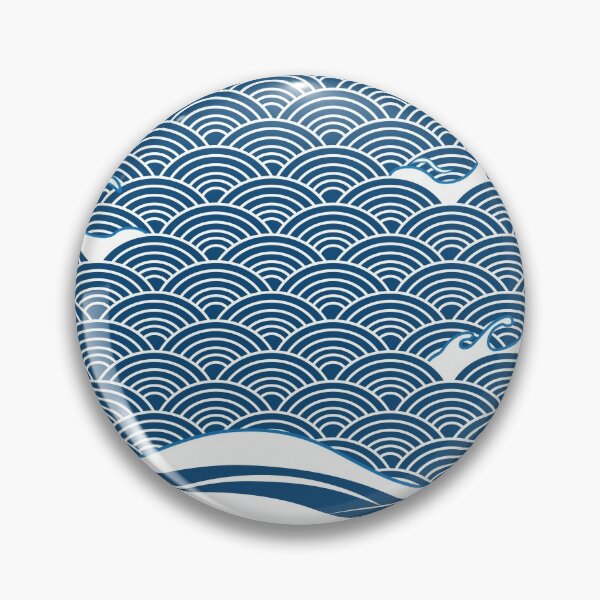 Item preview, Blue Ocean Wave Seigaiha Japanese Art designed and sold by rclwow.