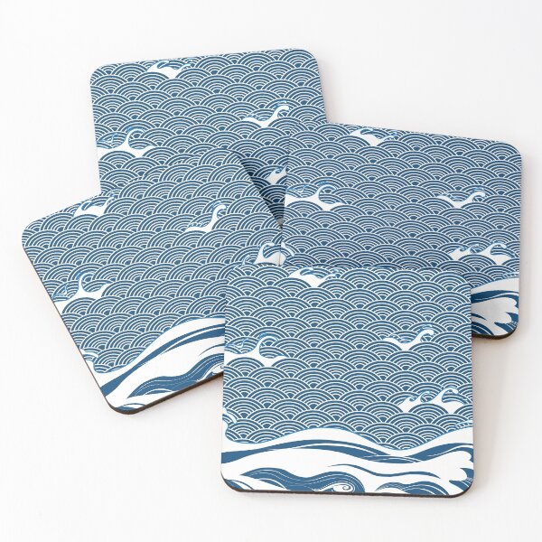 Item preview, Blue Ocean Wave Seigaiha Japanese Art designed and sold by rclwow.