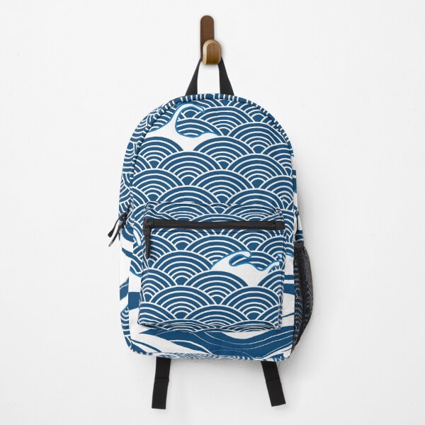Item preview, Blue Ocean Wave Seigaiha Japanese Art designed and sold by rclwow.