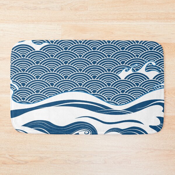 Item preview, Blue Ocean Wave Seigaiha Japanese Art designed and sold by rclwow.