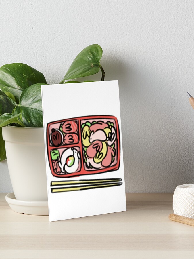 Cute Bento Box Art Board Print for Sale by chaoscorgi