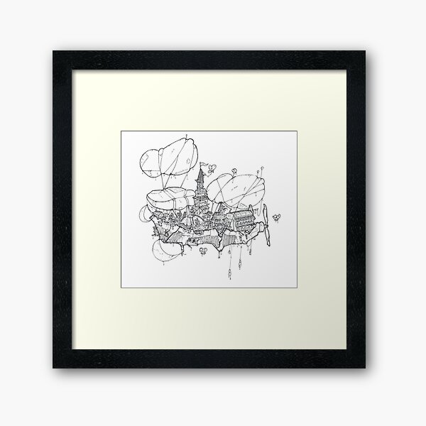 Flying City Framed Art Print