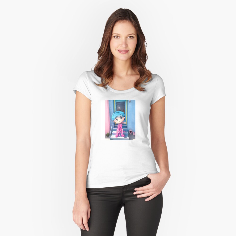 Item preview, Fitted Scoop T-Shirt designed and sold by instadrawvhs.