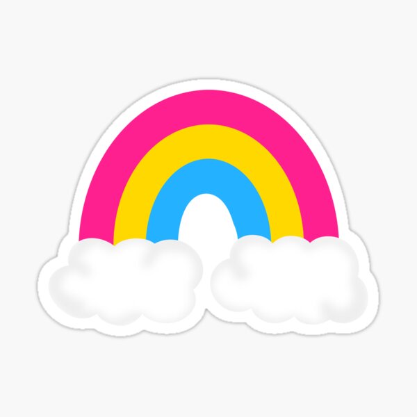 "pan rainbow" Sticker by mustardmoon Redbubble