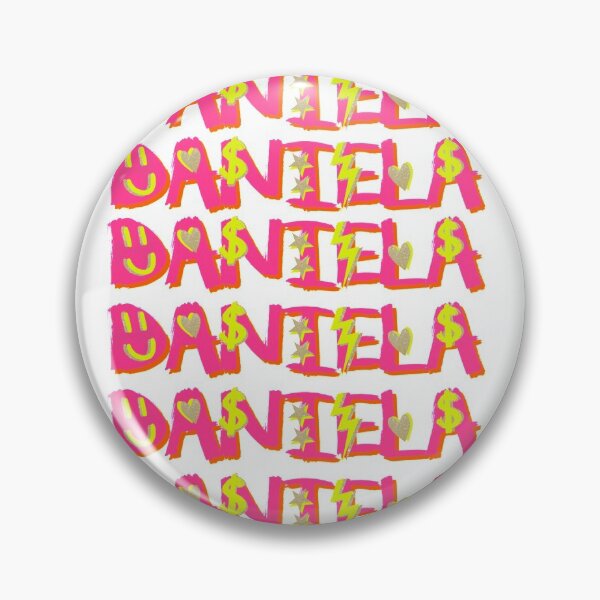 Item preview, DANIELA name - pink and yellow designed and sold by Julia Santos.