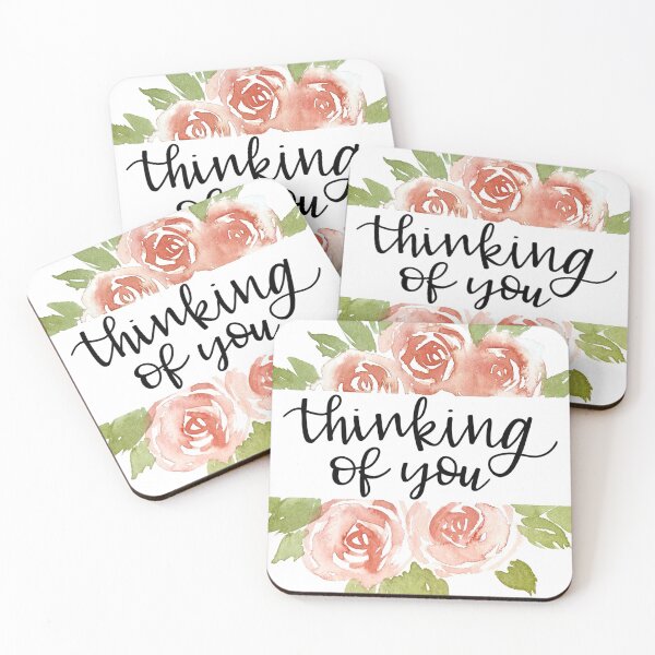 Item preview, Thinking of you with watercolor roses designed and sold by EmDamArt.