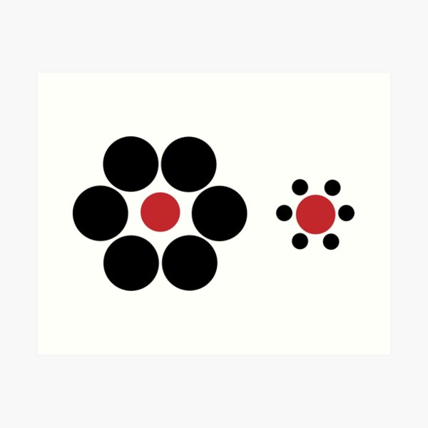 Aperçu de l'œuvre Ebbinghaus Illusion Optique créée et vendue par jhonLinco.