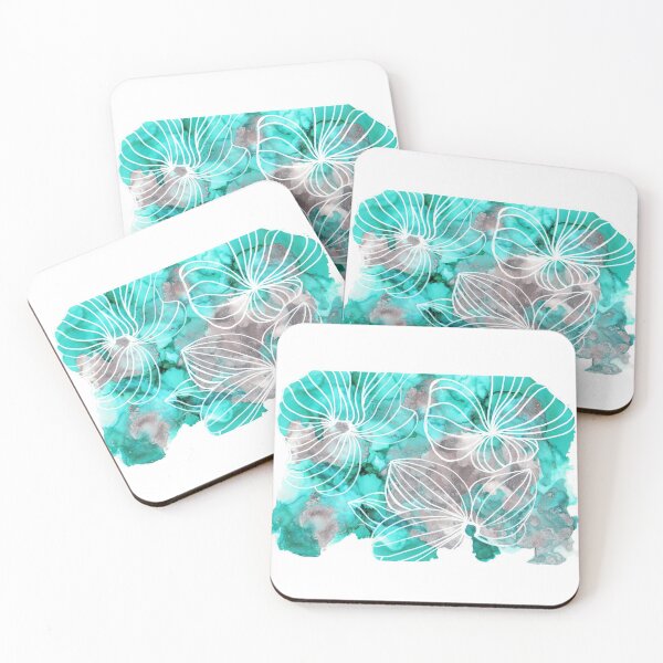 Item preview, blue ink/white flowers designed and sold by melaniab-art.