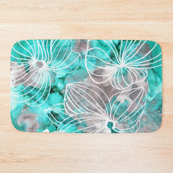 Item preview, blue ink/white flowers designed and sold by melaniab-art.