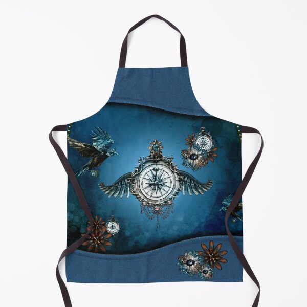 Item preview, Steampunk design compass and crow designed and sold by nicky2342.