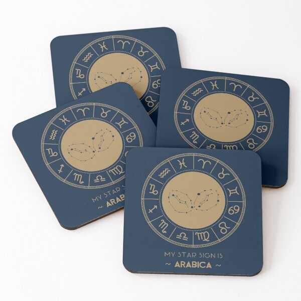 Item preview, My Star Sign Is Arabica (Zodiac Coffee Bean Constellation - Navy) designed and sold by GlitterState.