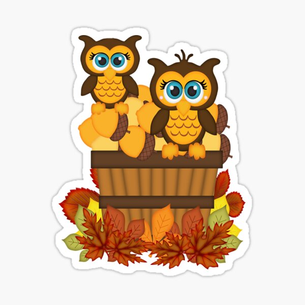 Item preview, Cute Autumn Owls, fantasy design designed and sold by LoneAngel.