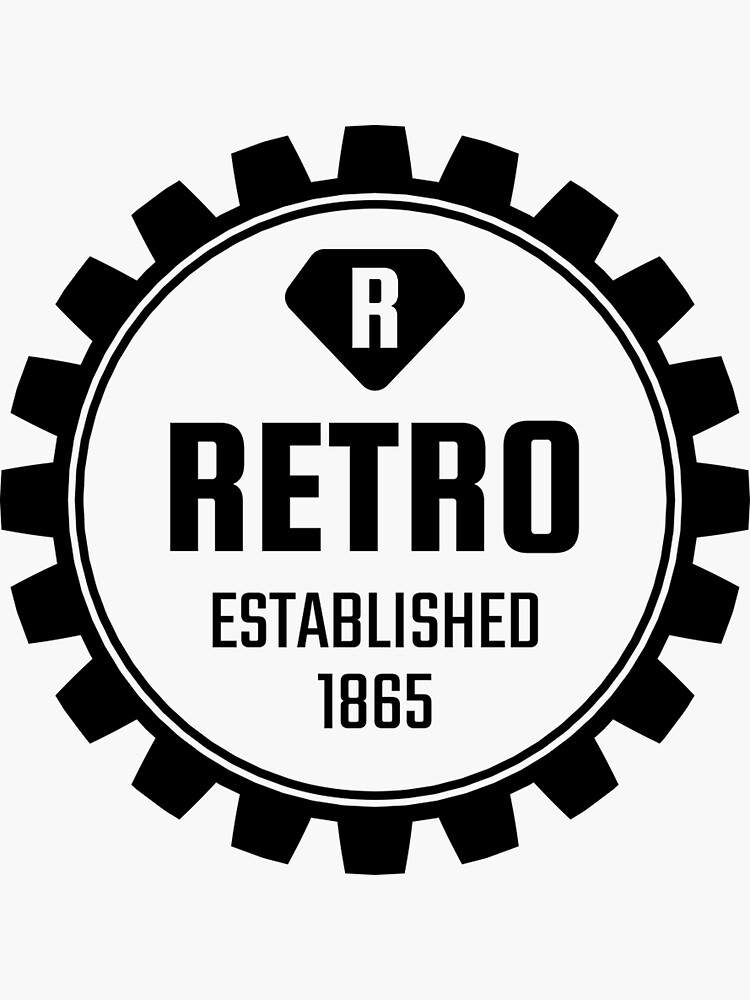"Retro Est Logo" Sticker for Sale by votsis | Redbubble