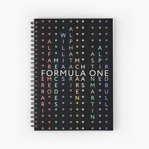 Formula 1 teams Spiral Notebook
