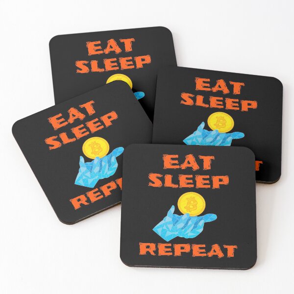 Item preview, Eat Sleep Bitcoin Repeat  designed and sold by Philomena1954.