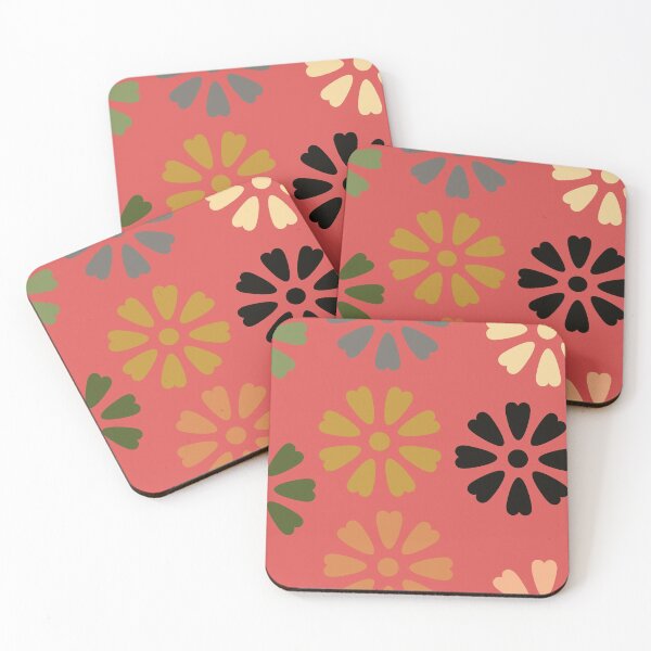 Item preview, Colorful heart shaped eight petals floral design designed and sold by Hexagon98.