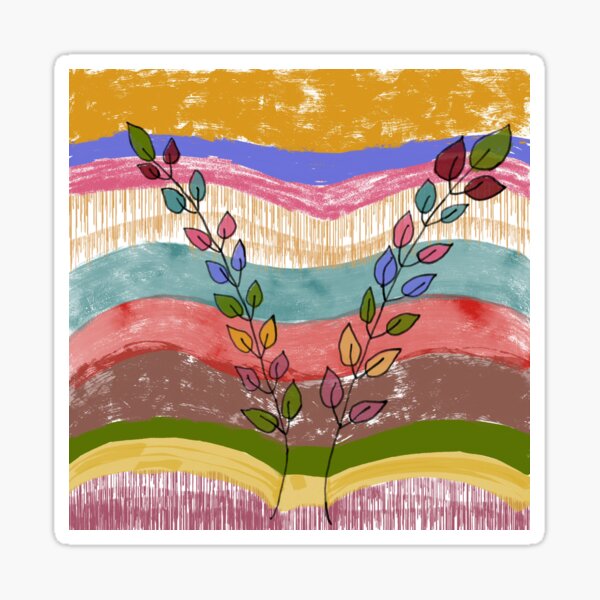 Colorful leafs Sticker