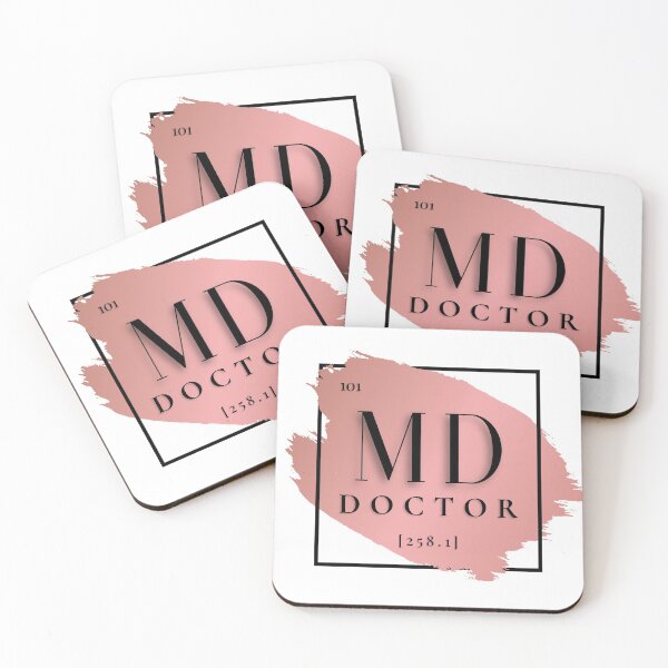 Item preview, MD Medical Doctor Vers. 2 Unique, Minimalist Periodic Table Acronym, Abstract Blush Pink Preppy Modern designed and sold by PeriodicLabel.