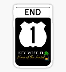 Key West Highway 1 Sticker