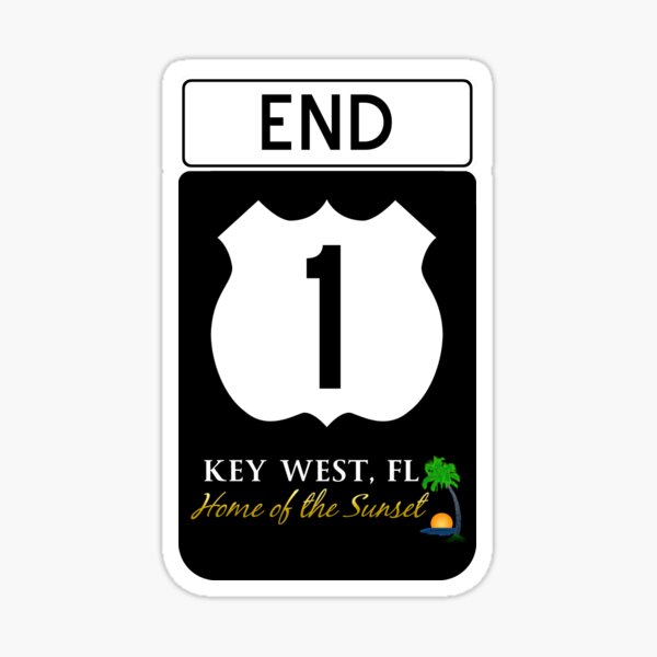 Item preview, Key West Highway 1 designed and sold by BailoutIsland.