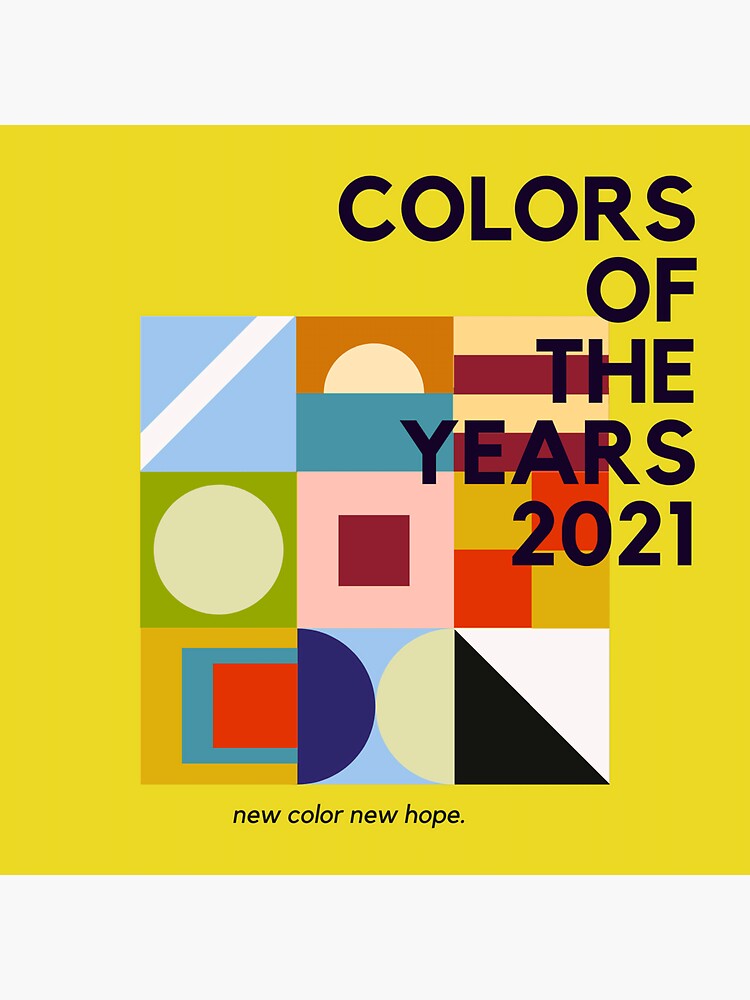"colors of the years 2021" Sticker by PHOEBEstore Redbubble