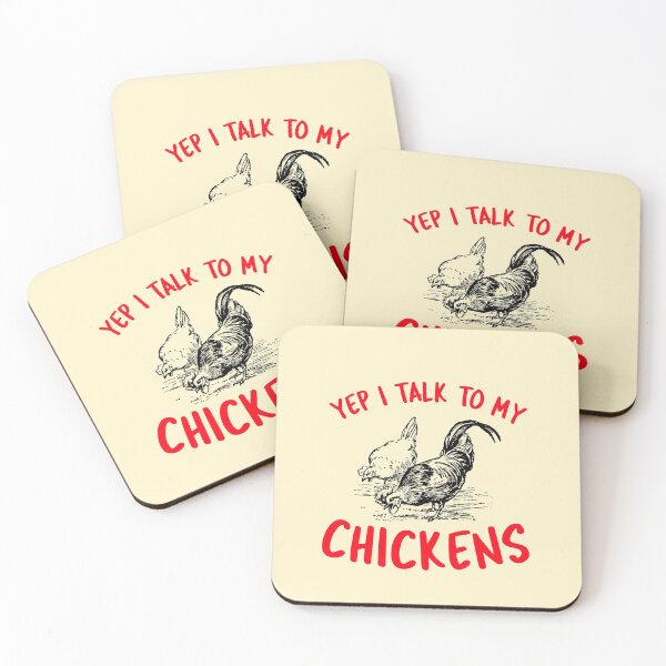 Item preview, Yep I Talk To My Chickens -funny chicken design in red text designed and sold by katiekendall.