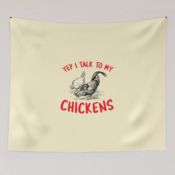 Item preview, Yep I Talk To My Chickens -funny chicken design in red text designed and sold by katiekendall.