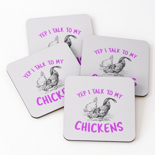 Item preview, Yep I Talk To My Chickens -funny chicken design in purple text designed and sold by katiekendall.