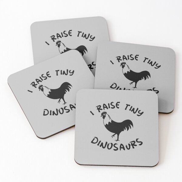 Item preview, I Raise Tiny Dinosaurs -funny chicken design in black text designed and sold by katiekendall.