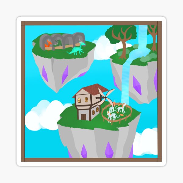 Item preview, Floating Island Picture Book Scene designed and sold by FeatherDragon.
