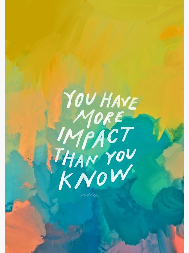 Thumbnail 3 of 3, Journal, You have more impact than you know - neon abstract colorful art and motivational quote by Morgan Harper Nichols designed and sold by morgansgoods.
