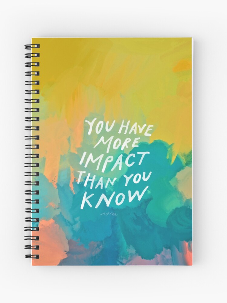 Thumbnail 1 of 3, Journal, You have more impact than you know - neon abstract colorful art and motivational quote by Morgan Harper Nichols designed and sold by morgansgoods.