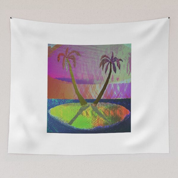 Item preview, Twin Palm Trees on Island designed and sold by M-PixelGarden.