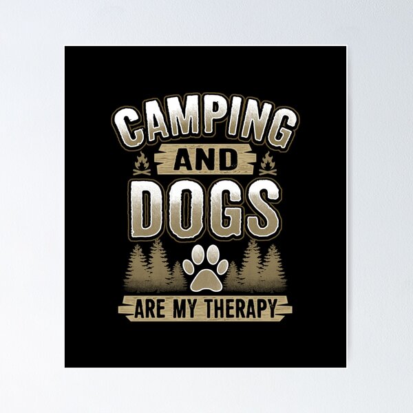 Camping And Dogs Are My Therapy Camper Rv Dog Paw Print T-Shirt Camping And Dogs Are My Therapy Camper Rv Dog Paw Print T-Shirt