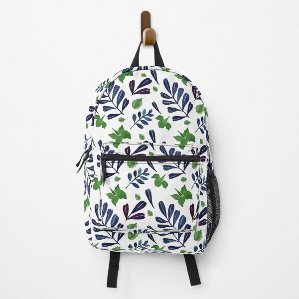 Item preview, Green and Indigo color leaves seamless pattern designed and sold by M-Pradeepa.