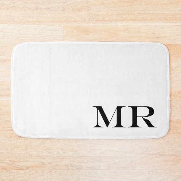 Item preview, Mr and Mrs Bath Mats (black & white)  designed and sold by peculiarlime.