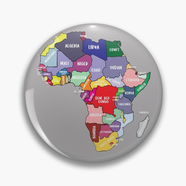 Item preview, Colorful map of Africa with country names, colored African Continent designed and sold by mashmosh.