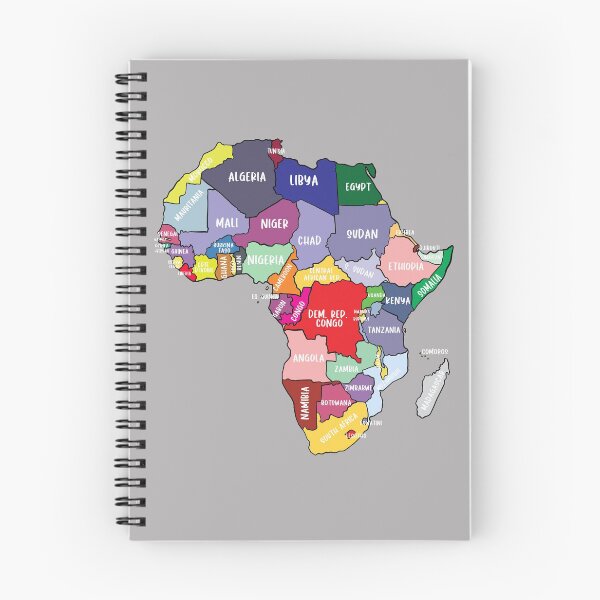 Item preview, Colorful map of Africa with country names, colored African Continent designed and sold by mashmosh.
