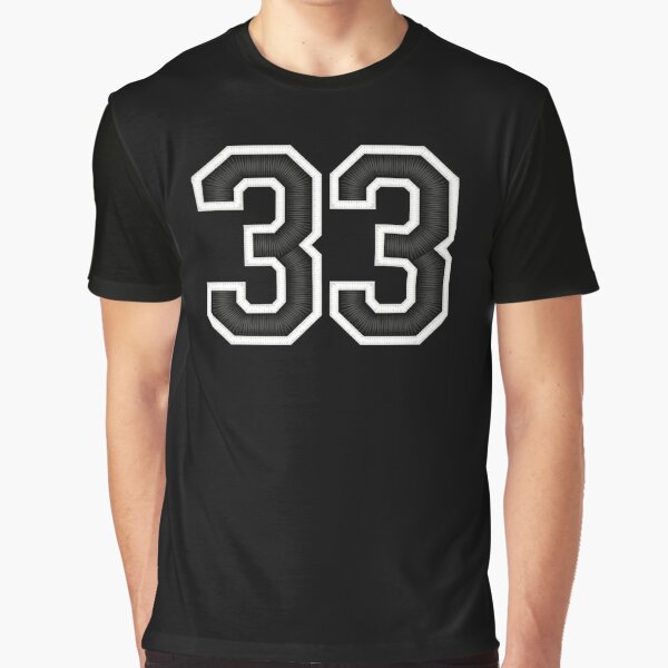 33 Black Jersey Sports Number thirty-three Football 33 Poster for Sale by  elhefe