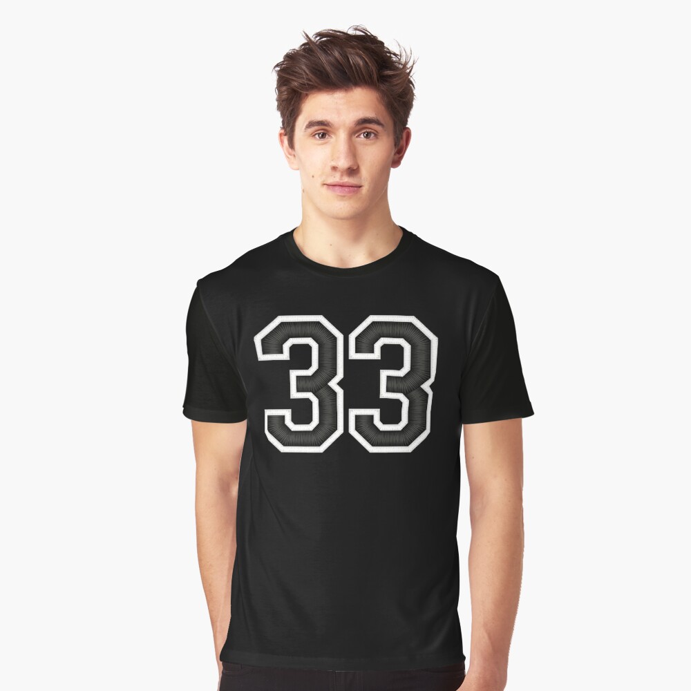 33 Black Jersey Sports Number thirty-three Football 33 Poster for Sale by  elhefe