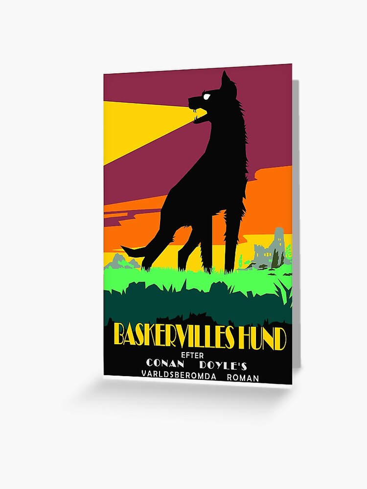 Hounded - Digital art drawing of 1914 Hound of the Baskervilles film" Greeting Card for Sale by MrAshdown | Redbubble