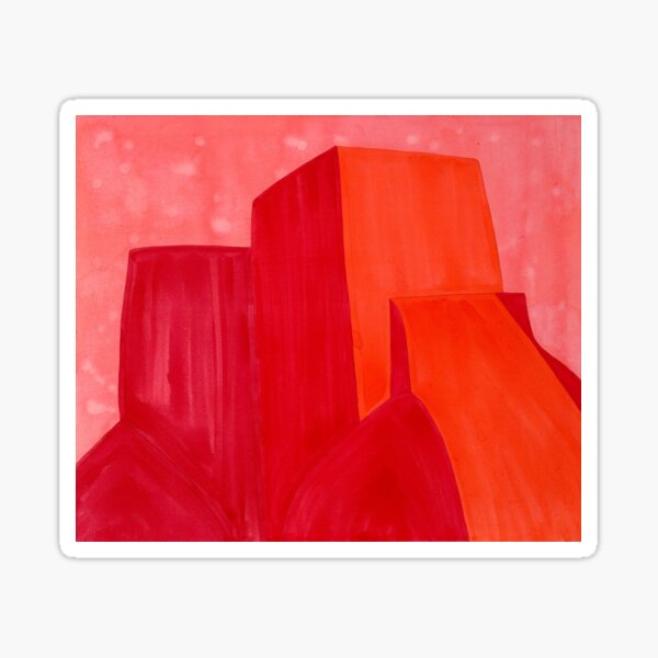 Saint Francis Church original painting Sticker