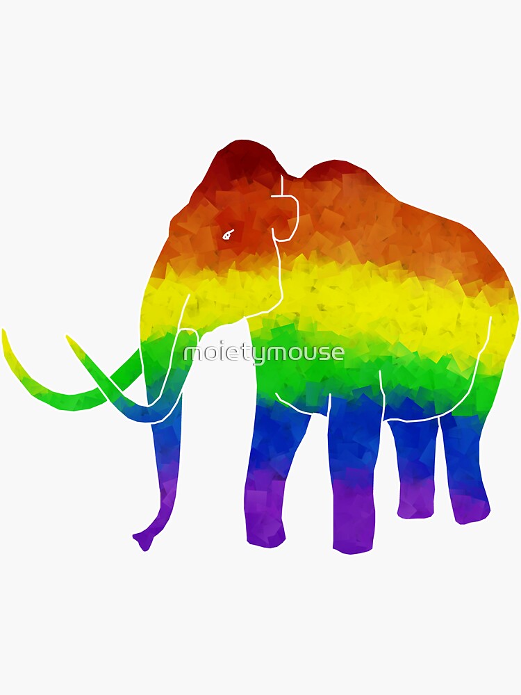 Rainbow Mammoth by moietymouse