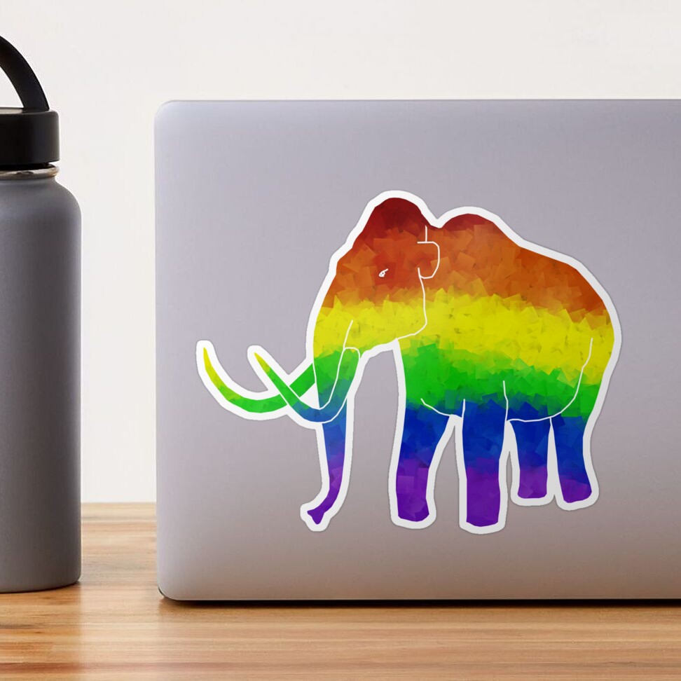 Rainbow Mammoth Sticker