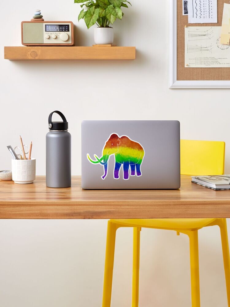 Alternate view of Rainbow Mammoth Sticker