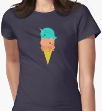 Narwhal Octopus Ice Cream Women's Fitted T-Shirt