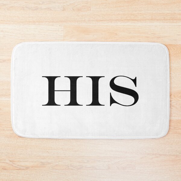 Item preview, 'His and Hers' Bath mats (black & white) - only includes 'His'  designed and sold by peculiarlime.