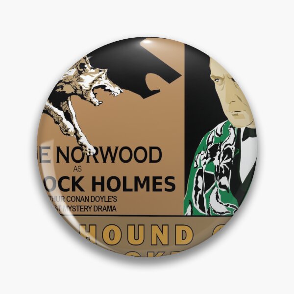 Item preview, Hounded - Digital art reproduction of the poster for the Ellie Norwood 1921 silent film version of The Hound of the Baskervilles designed and sold by MrAshdown.